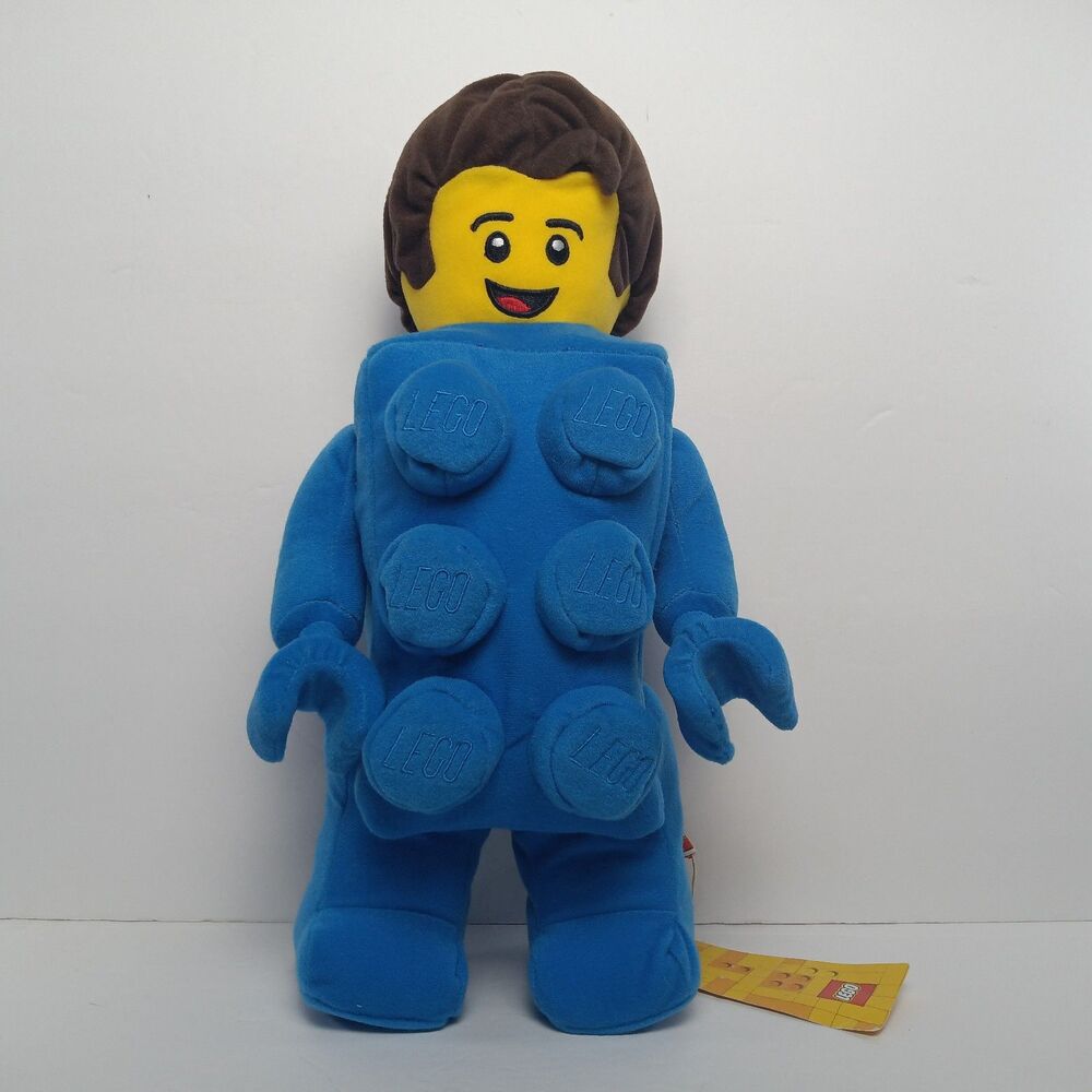 LEGO Minifigure Plush Brick Suit Guy Blue Stuffed Character  Manhattan Toy NWT